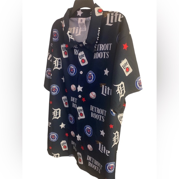 MLB DETROIT TIGERS PATRIOT PRINT SHIRT L - Picture 2 of 5
